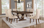 Extendable Walnut Dining Table Set | Beige or Gray (D42) by Quality Living Furniture