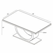 87-Inch Modern White Marble Top Dining Table with Polished Gold Oval Base by Quality Living Furniture