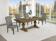 Traditional Trestle Dining Set with Upholstered Chairs (D700 D701) by Quality Living Furniture