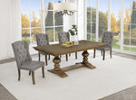 Traditional Trestle Dining Set with Upholstered Chairs (D700 D701) by Quality Living Furniture