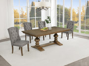 Traditional Trestle Dining Set with Upholstered Chairs (D700 D701) by Quality Living Furniture