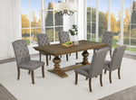 Traditional Trestle Dining Set with Upholstered Chairs (D700 D701) by Quality Living Furniture