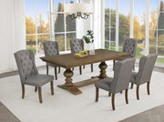 Traditional Trestle Dining Set with Upholstered Chairs (D700 D701) by Quality Living Furniture