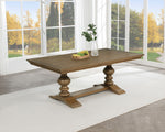 Traditional Trestle Dining Set with Upholstered Chairs (D700 D701) by Quality Living Furniture