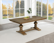 Traditional Trestle Dining Set with Upholstered Chairs (D700 D701) by Quality Living Furniture