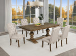 Traditional Trestle Dining Set with Upholstered Chairs (D700 D701) by Quality Living Furniture