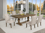 Traditional Trestle Dining Set with Upholstered Chairs (D700 D701) by Quality Living Furniture