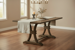 72 Inch Traditional Double Pedestal Solid Wood Rectangular Dining Table by Quality Living Furniture
