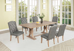 Traditional Solid Wood Rectangular Trestle Dining Table Set With Chairs by Quality Living Furniture