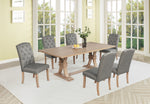 Traditional Solid Wood Rectangular Trestle Dining Table Set With Chairs by Quality Living Furniture
