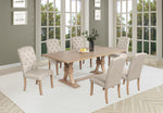 Traditional Solid Wood Rectangular Trestle Dining Table Set With Chairs by Quality Living Furniture