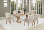 Traditional Solid Wood Rectangular Trestle Dining Table Set With Chairs by Quality Living Furniture