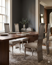 SC278 Architectural Stainless Steel Dining Accent Chair, Towering 47