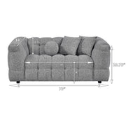 S10SL Modern Boucle Sofa and Loveseat Set, 