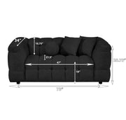 S10SL Modern Boucle Sofa and Loveseat Set, 