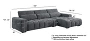 S110 Oversized Chenille Sectional Sofa with Adjustable Backrests, Deep Seat L-Shaped Cloud Couch with Channel Tufting