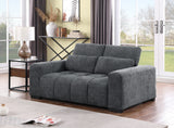 S112+S113-SL Modern Chenille Sofa and Loveseat Set, 2-Piece Deep Seat Cloud Couch with Adjustable Backrests & Channel Tufting by Quality Living Furniture