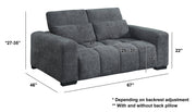 S112+S113Sl Modern Chenille Sofa and Loveseat Set, 2-Piece Deep Seat Cloud Couch with Adjustable Backrests & Channel Tufting