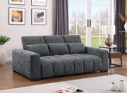 S112+S113Sl Modern Chenille Sofa and Loveseat Set, 2-Piece Deep Seat Cloud Couch with Adjustable Backrests & Channel Tufting