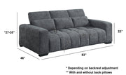 S112+S113Sl Modern Chenille Sofa and Loveseat Set, 2-Piece Deep Seat Cloud Couch with Adjustable Backrests & Channel Tufting