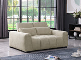S112+S113-SL Modern Chenille Sofa and Loveseat Set, 2-Piece Deep Seat Cloud Couch with Adjustable Backrests & Channel Tufting by Quality Living Furniture
