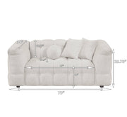 S10SL Modern Boucle Sofa and Loveseat Set, 