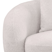 S90+91SL Modern Curved Boucle Sofa and Loveseat Set, 