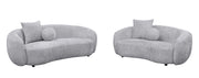 S90+91-SL Modern Curved Boucle Sofa and Loveseat Set, 
