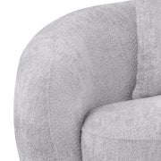 S90+91SL Modern Curved Boucle Sofa and Loveseat Set, 