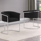 SC010-7, CH010-7, & BS010-7: Modern Boucle Fabric Chairs with U-Shaped Chrome Legs (Set of 2)