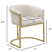 SC010-7, CH010-7, & BS010-7: Modern Boucle Fabric Chairs with U-Shaped Chrome Legs (Set of 2)