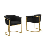SC014 Modern Boucle Accent Dining Chair with Wrap-Around Gold Frame & Sled Base