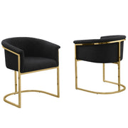 SC010-7, CH010-7, & BS010-7: Modern Boucle Fabric Chairs with U-Shaped Chrome Legs (Set of 2)