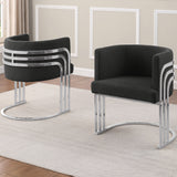 SC020-7, CH020-7, & BS020-7: Modern Teddy Fabric Chairs with Chrome Base