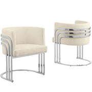SC020-7, CH020-7, & BS020-7: Modern Teddy Fabric Chairs with Chrome Base