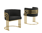 SC024 Modern Teddy Fabric Accent Dining Chair with Triple-Rail Gold Frame & Sled Base