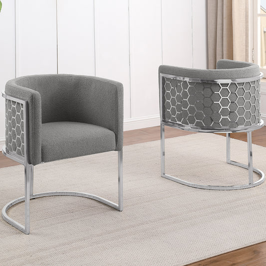SC030-7, CH030-7, & BS030-7: Modern Teddy Fabric Chairs with Honey Comb Back Design