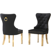 SC45-48 & SC115-8: Velvet Wing Back Button Tufted Chairs with Stainless Steel Legs
