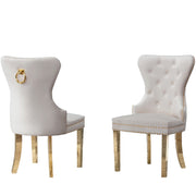 SC45-48 & SC115-8: Velvet Wing Back Button Tufted Chairs with Stainless Steel Legs