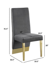 SC160 Majestic Oversized Velvet Accent Dining Chair, 42