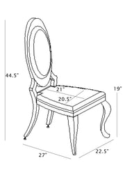 SC180 Majestic Oversized Medallion Dining Chair, 45