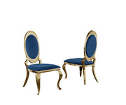 SC184 Majestic Oversized [Velvet / Faux Leather] Medallion Dining Chair, 45
