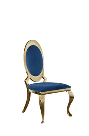 SC184 Majestic Oversized [Velvet / Faux Leather] Medallion Dining Chair, 45