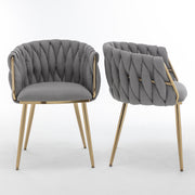 SC265-7, CH265-7, & BS265-7: Braided Barrel Chairs in Boucle Fabric