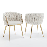 SC265-7, CH265-7, & BS265-7: Braided Barrel Chairs in Boucle Fabric