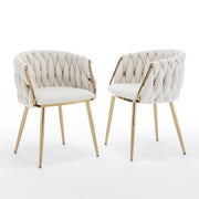 SC265-7, CH265-7, & BS265-7: Braided Barrel Chairs in Boucle Fabric