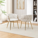 SC265-7, CH265-7, & BS265-7: Braided Barrel Chairs in Boucle Fabric