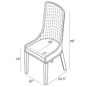 SC290-7: Teddy Fabric Dining Chairs with Stainless Steel Legs (Set of 2)