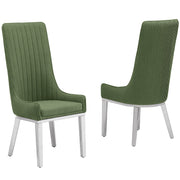 SC290-7: Teddy Fabric Dining Chairs with Stainless Steel Legs (Set of 2)