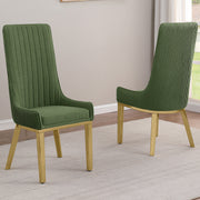 SC290-7: Teddy Fabric Dining Chairs with Stainless Steel Legs (Set of 2)